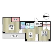 三ツ和マンションの間取り画像