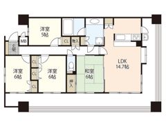 パークヒルズ二葉通りの間取り画像