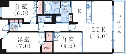 ワコーレシティ神戸三宮の間取り画像