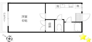 松庵東明ハイツの間取り画像