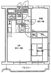 エマーレ北越谷の間取り画像