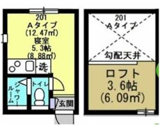 アンブランシュ大口Aの間取り画像