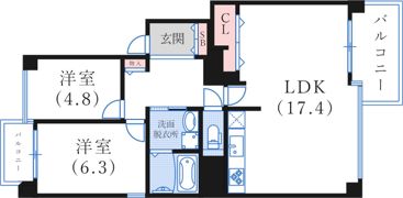 フローラ東御影の間取り画像