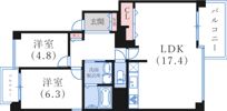 フローラ東御影の間取り画像