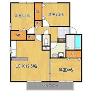 クローバー学研台A棟の間取り画像