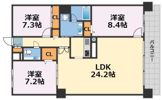 エグゼタワー道修町の間取り画像