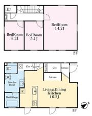 横須賀市西浦賀5丁目戸建の間取り画像