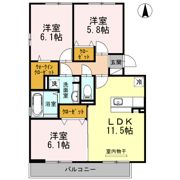ディアコート関の間取り画像