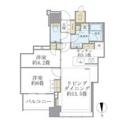 白金ザ・スカイ西棟の間取り画像