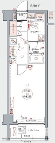 クレヴィスタ大森西の間取り画像