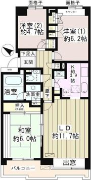 パーク・ハイム用賀南の間取り画像