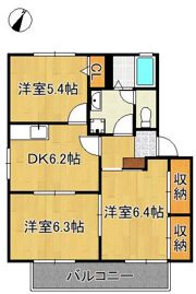ディアスBEN水巻の間取り画像