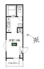 メルディア北戸田の間取り画像