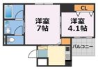 アモーレ本町ウエストの間取り画像