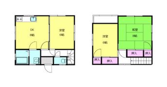 大内貸家の間取り画像