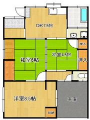 中間中央貸家の間取り画像