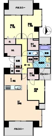 グランコート常三島の間取り画像