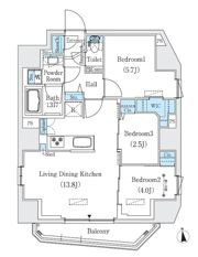 プライムブリス新御徒町の間取り画像