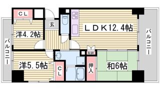 ドミール南六甲の間取り画像