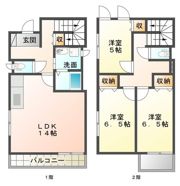 市瀬1丁目賃貸戸建の間取り画像