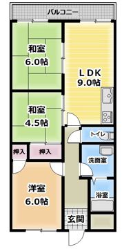 ハイツサンヒルの間取り画像