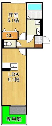Polonia Wakamatsu B棟の間取り画像