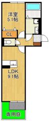 Polonia Wakamatsu B棟の間取り画像