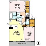 D-room椿 B棟の間取り画像