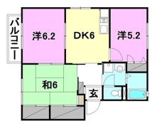 グランコート鴨川の間取り画像