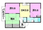 グランコート鴨川の間取り画像
