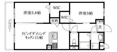 ゴールドマイン松末の間取り画像