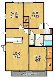 ディアス曽根 B棟の間取り画像