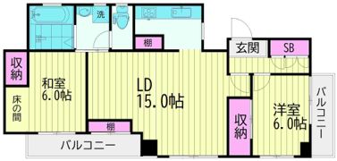 レジデンスオザキの間取り画像