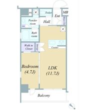 AXAS墨田アジールコートの間取り画像