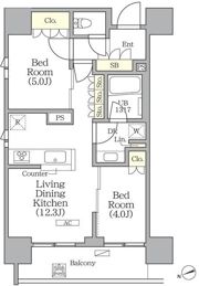 グランエール西日暮里の間取り画像