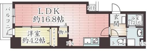 アーベル更紗北堀江の間取り画像