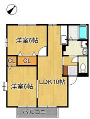 ヴィラージュF棟の間取り画像