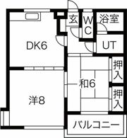 ハイツハツミAの間取り画像