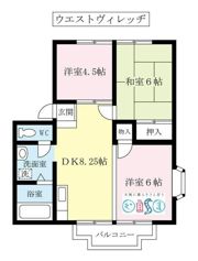 ウェストビレッジBの間取り画像