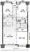 川口南町ローヤルコーポの間取り画像