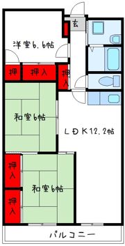 コスモハイツ光明池の間取り画像