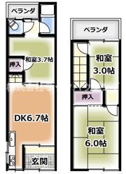 高柳7丁目テラスの間取り画像