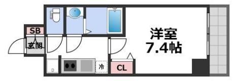 ソルテラスOSAKA MID EAST クレアストの間取り画像