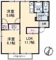 グレースフジ B棟の間取り画像