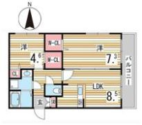 ルネスリベルタ甲南山手の間取り画像