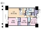 レーベン松山一番町 THE TOWERの間取り画像