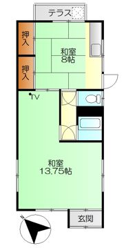 仁方西神町アパートの間取り画像