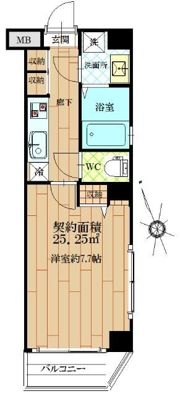 キャッスルパレス門前仲町の間取り画像