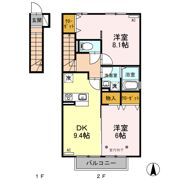 セジュールラソワ Aの間取り画像