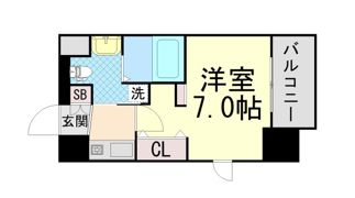 エステムコート三宮駅前IIIマジェスティの間取り画像